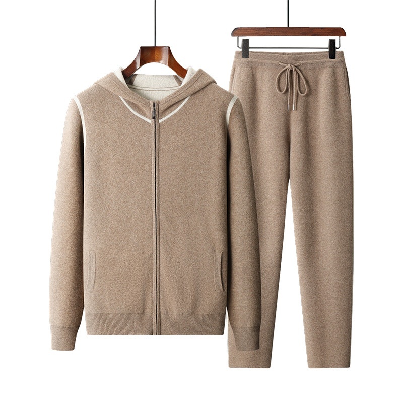 Men's Thick Hooded Casual Loose Tappered Suit - Image 7