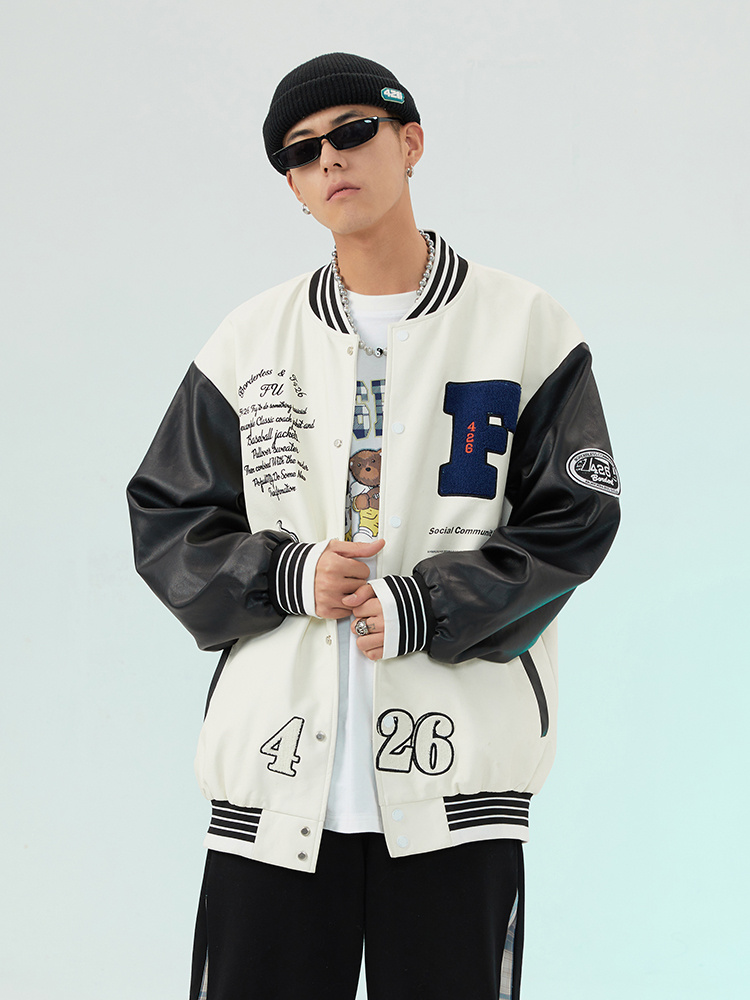 Oversized White Varsity Jacket - Image 5