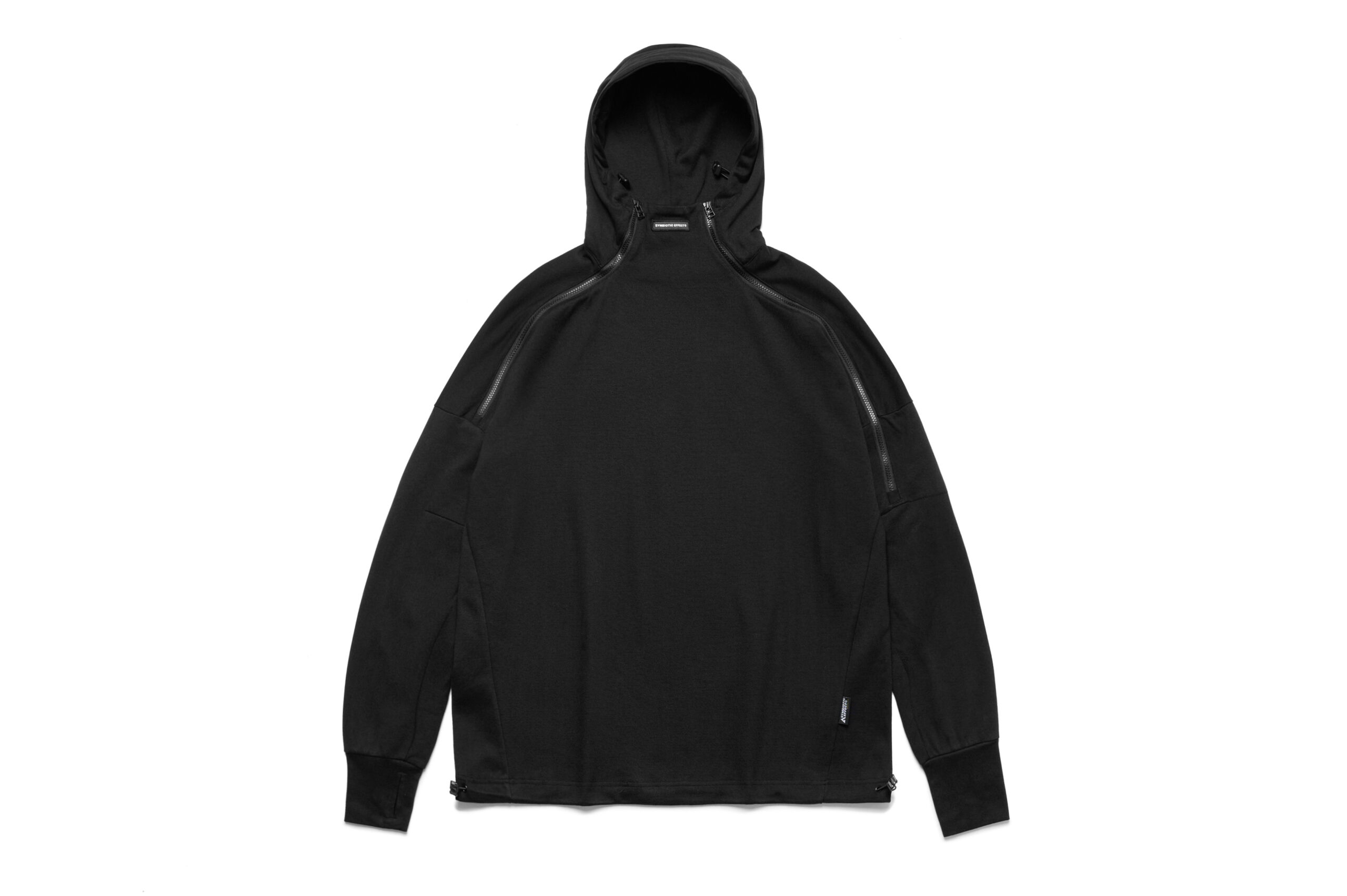 Double Zipper Hooded Knitted Pullover Sweatshirt - Image 4