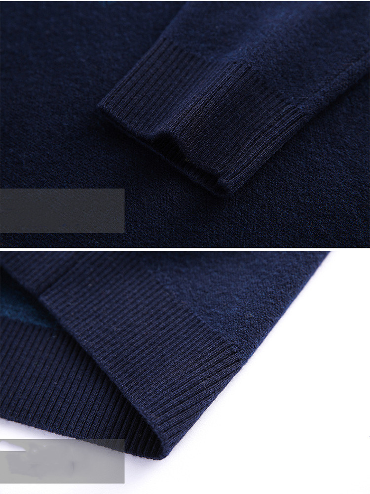 Men's Jacquard Loose Plus Size Wool Sweater - Image 5