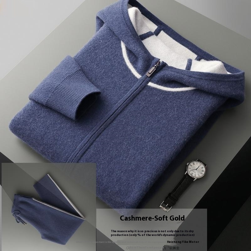 Men's Thick Hooded Casual Loose Tappered Suit - Image 9