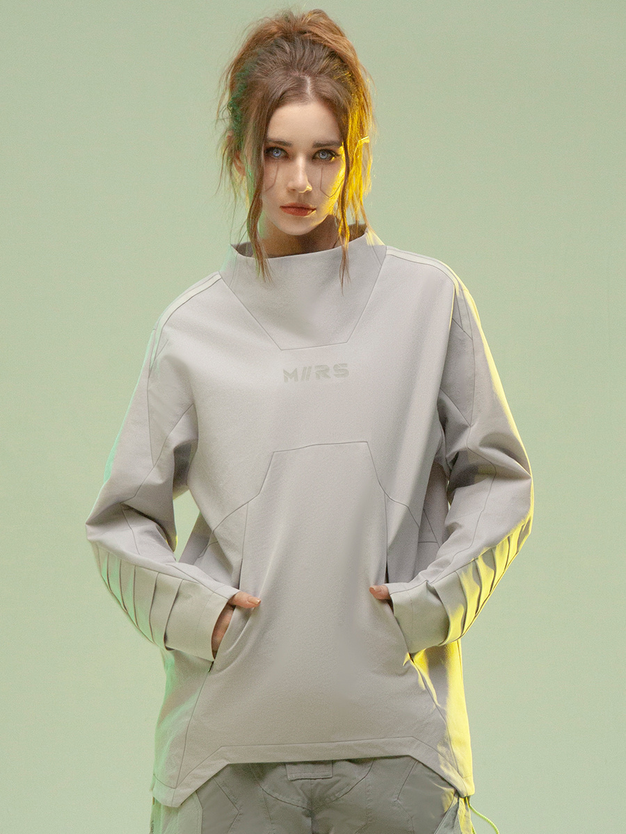 Men's And Women's Fashion Embedded Structure Vertical Cutting Pullover Coat - Image 2