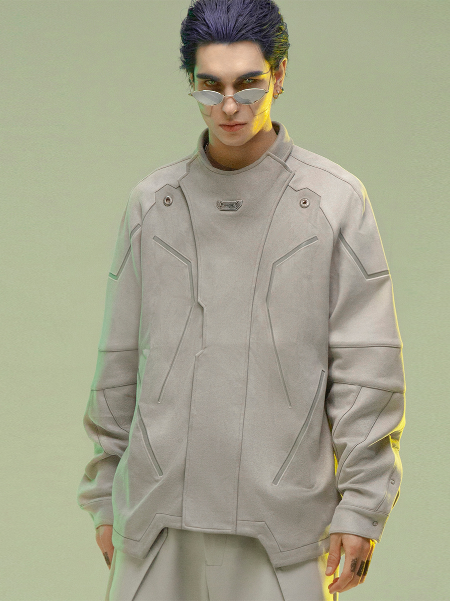 Minimalist Style High Frequency Reflective Printed Top - Image 4