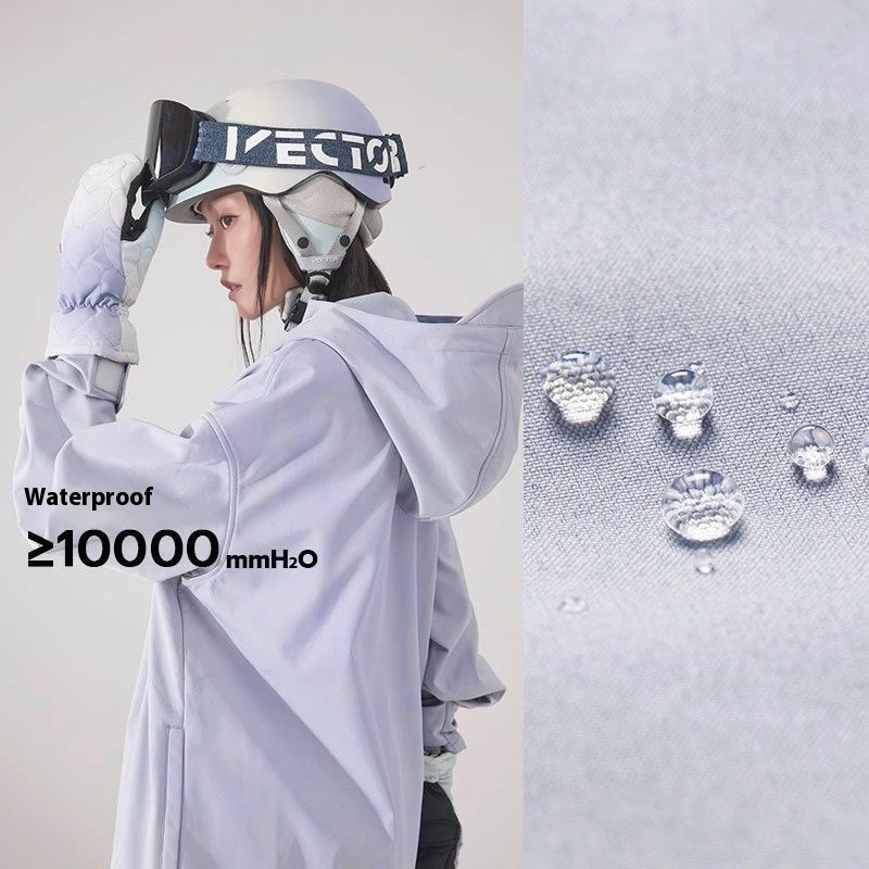 Ski Suit Soft Shell Sweater Women's Men's Pullover Top Veneer Double Board Waterproof Coat - Image 6