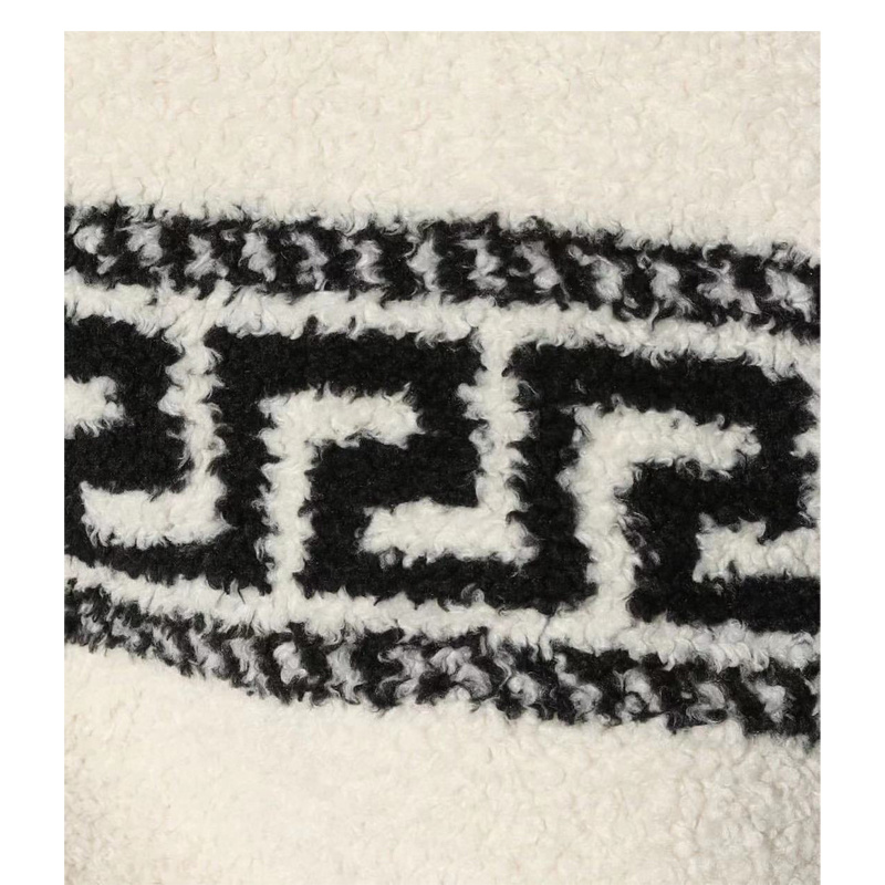 Short Zipper Polo Large Lapel Lamb Wool Loose Woolen Coat - Image 5