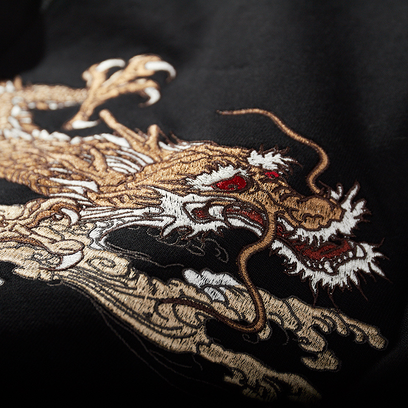 Heavy Industry Embroidered Hoodie Men's Dragon - Image 3